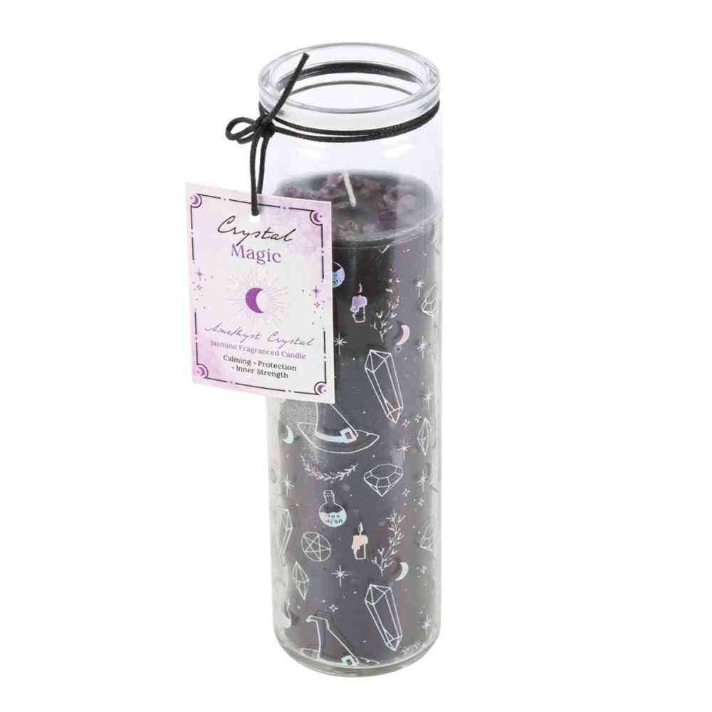 Something Different - Witch Jasmine Tube Candle with Amethyst Chips Bougie Parfumée - Multicolore